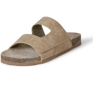 Amazon Essentials Men's Adjustable Faux Cork Slide Sandals Size 11 NWT